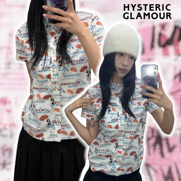 히스테릭글래머 히스걸 반팔셔츠
