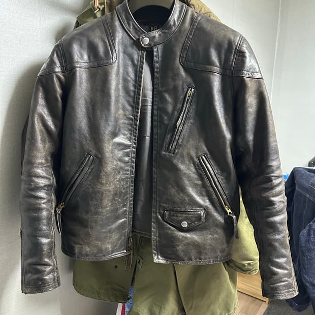 rrl 모토레더자켓 m사이즈