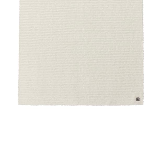 트리밍버드 프린지 퍼 스카프 화이트