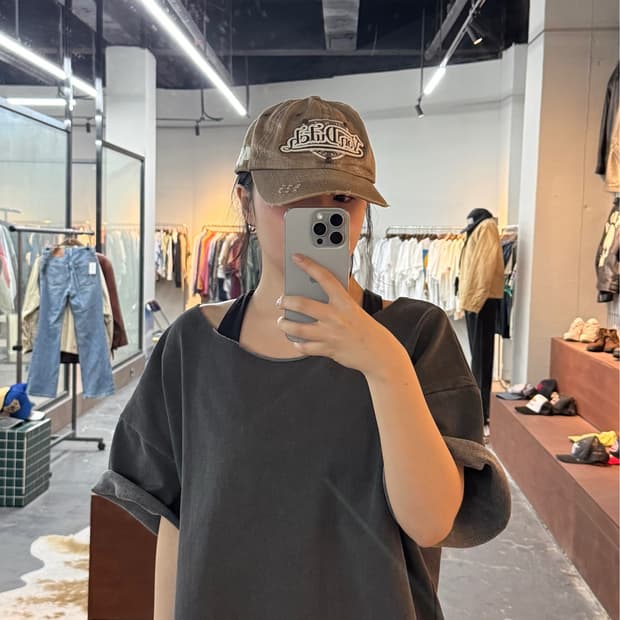 본더치 빈티지워싱 브라운 캡모자 H2989