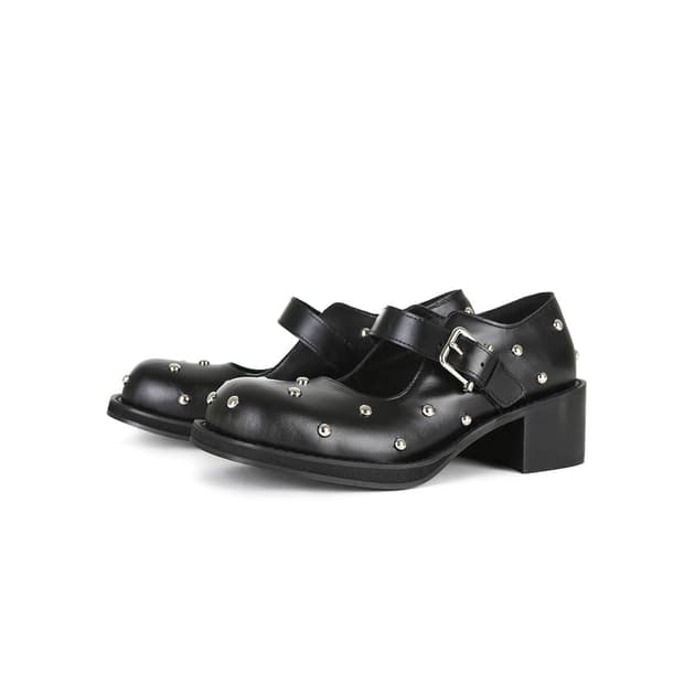 오소이 블랙 스터드 메리제인 