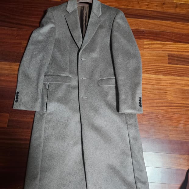 포커페이스 오트밀 싱글코트 48사이즈 캐시미어100% 닥터코트