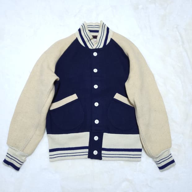 70-80년대 U.S.A 빈티지 울 붐버점퍼 M 뽀샤샤