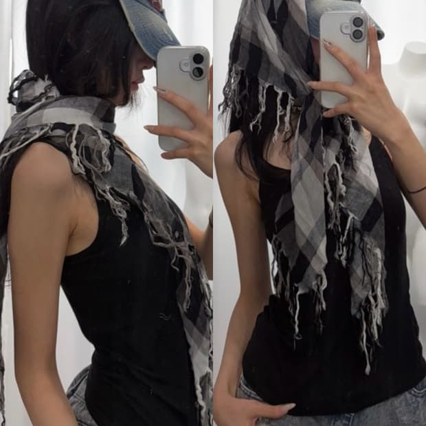 🎸블랙&그레이 스카프🎸