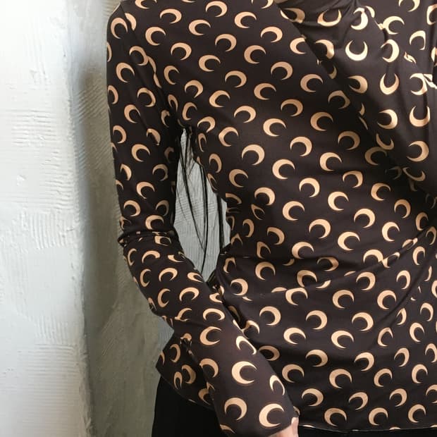 MARINE SERRE 마린세르 문 저지 스킨 탑