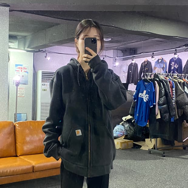 칼하트 써멀 딥그레이 후드집업 B3170