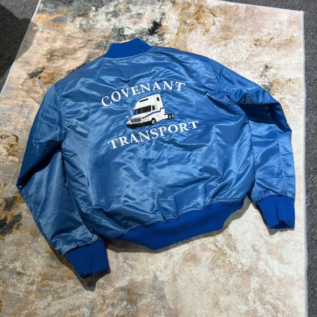 USA 빈티지 자수 바시티자켓