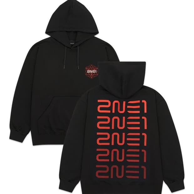 2NE1 블랙 후드티 XL 한정판