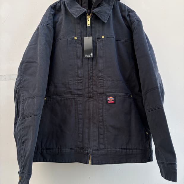 슈프림 x 디키즈 후드 워크 자켓 블랙 24FW Supreme 점퍼