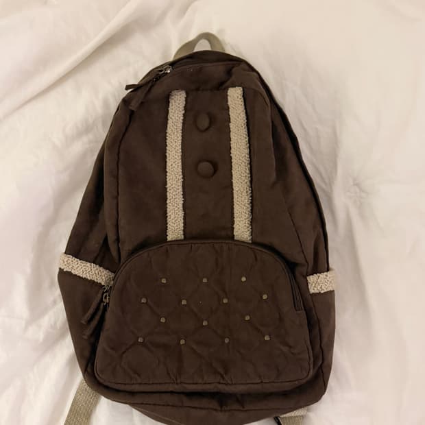 페어리그런지 빈티지 브라운 백팩 모리걸 하구미