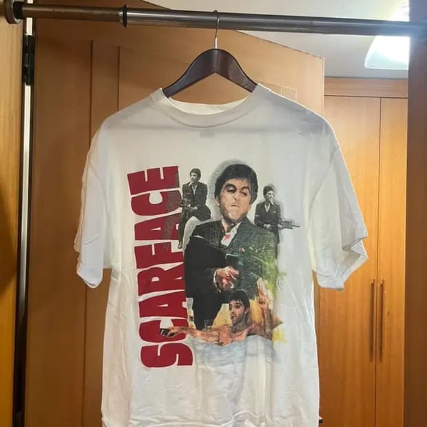 빈티지 og 스카페이스 티셔츠