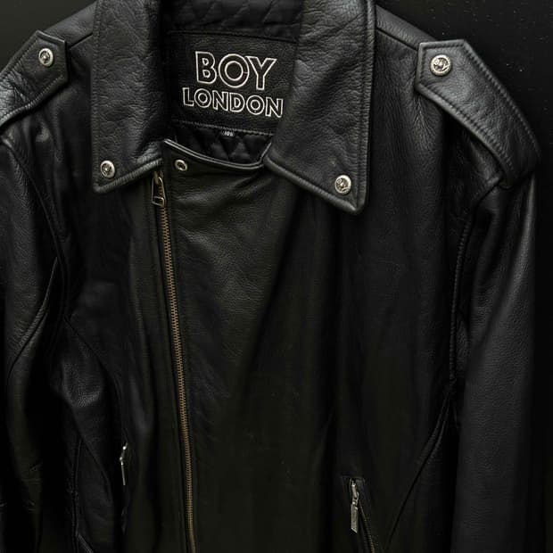 90s 보이런던 사선 라이더 자켓