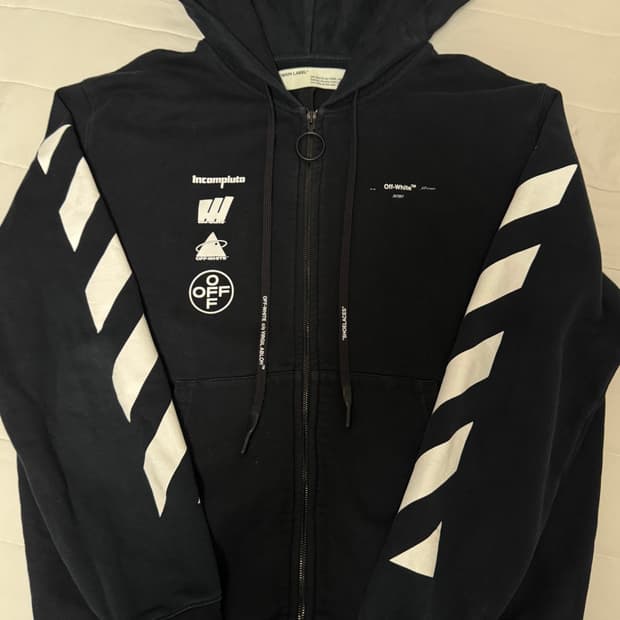 오프화이트 마리화나 후드집업