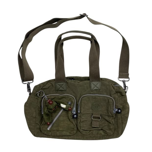 키플링 y2k 카키 투포켓 숄더 3way