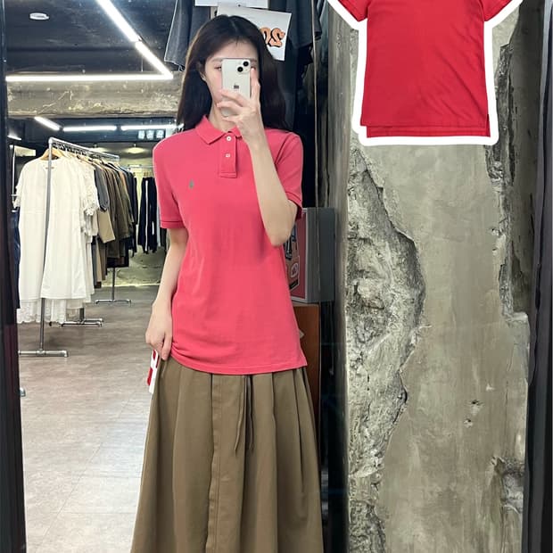 폴로 랄프로렌 반팔 카라티 코랄핑크 #csz4014