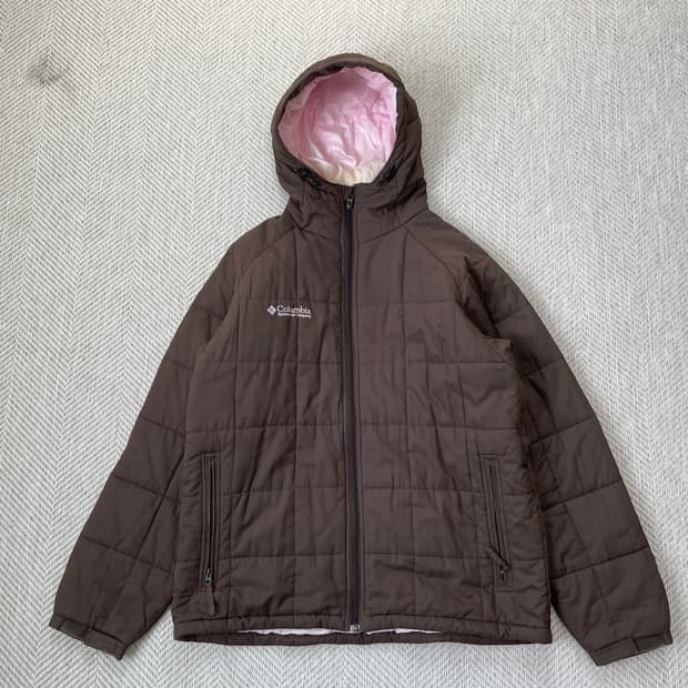 컬럼비아 브라운 경량 패딩 