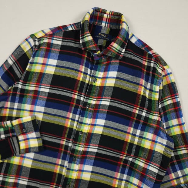 M(95) 폴로랄프로렌 플란넬 크리스마스 체크셔츠