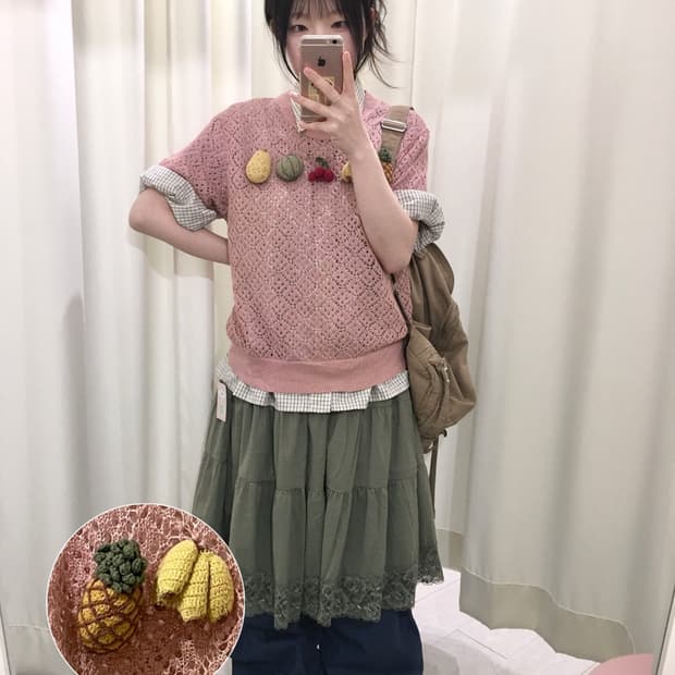 KETTY by PINK HOUSE fruits crochet knit