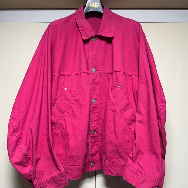 우루 입체소매 트러커 자켓