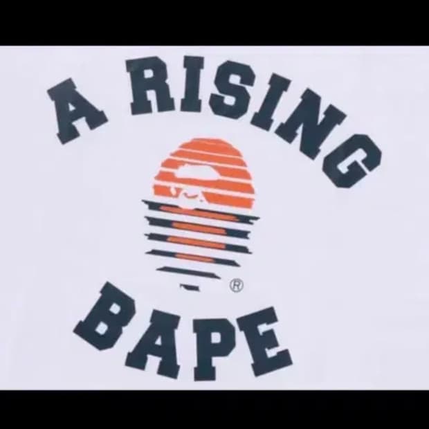 베이프 A RISING 라이징 반팔 티셔츠 화이트 
