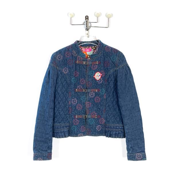 오일릴리 플라워 스티치 데님자켓