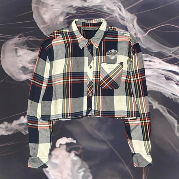 할리데이비슨 리메이크 크롭 셔츠