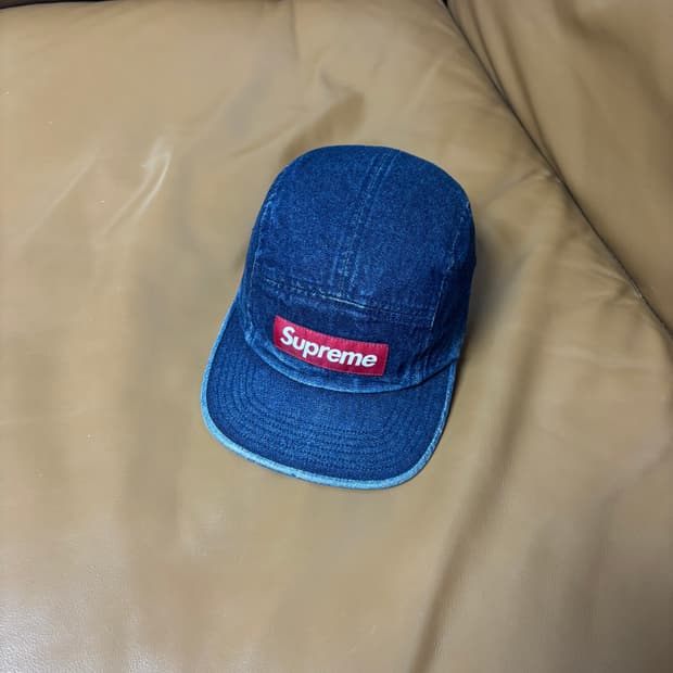 Supreme 슈프림 워시드 데님 캠프캡 모자 (Washed Denim)