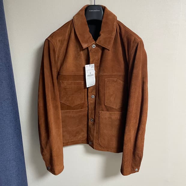 [L] ZARA 스웨이드 포켓 레더 점퍼 자켓