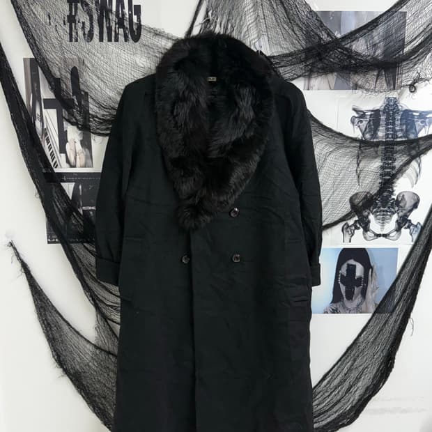 Basic fur long coat