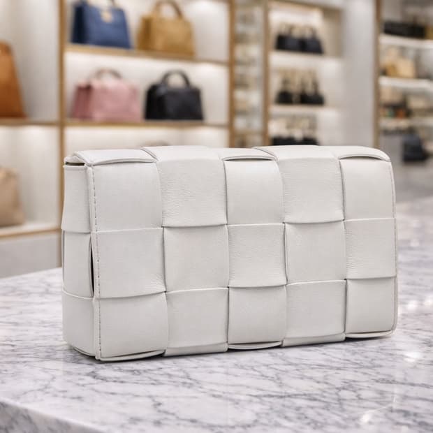 [A급] 보테가베네타 카세트 램스킨 화이트 판매합니다!!!