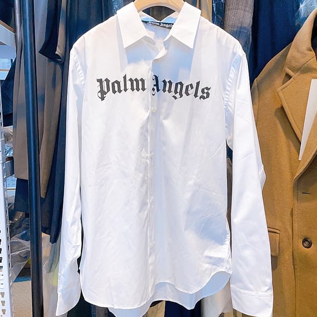 (정품/새상품) 팜 엔젤스 공용 레터링 화이트 셔츠