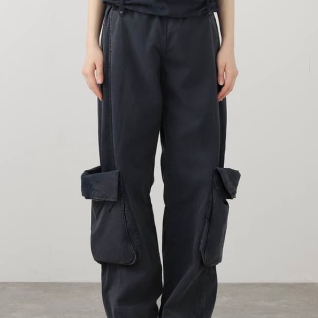 open yy washed rolled cargo pants navy s