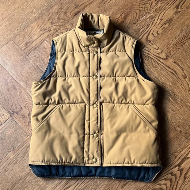 [S]80's 엘엘빈 USA 베이지 다운 패딩 베스트