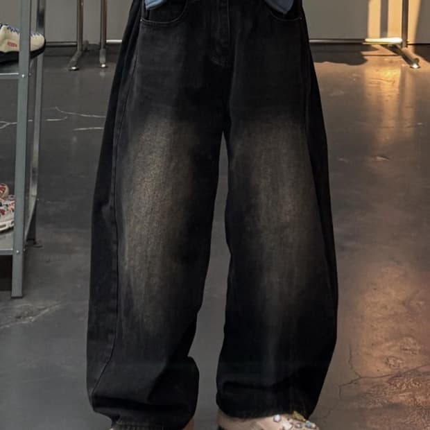 에스빈 와이드 빈티지 워싱 팬츠 A3447