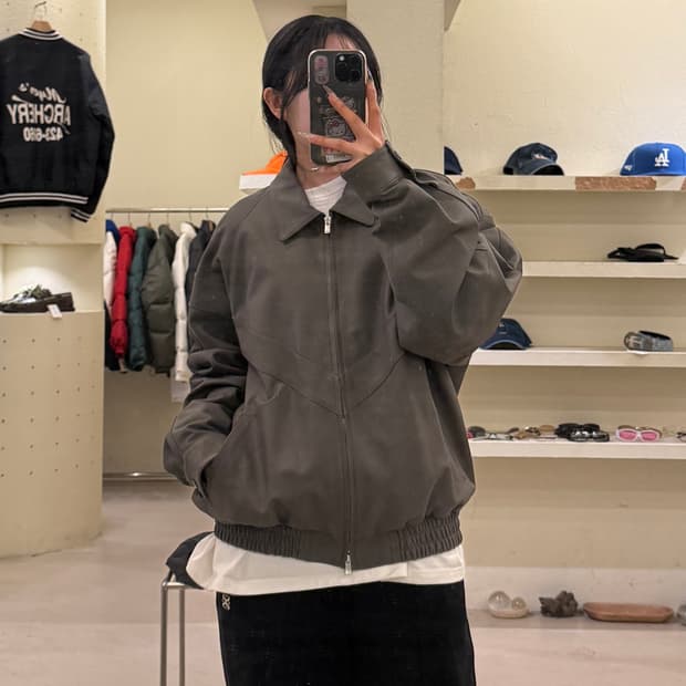 I AM I 레더 블루종 자켓 U1004