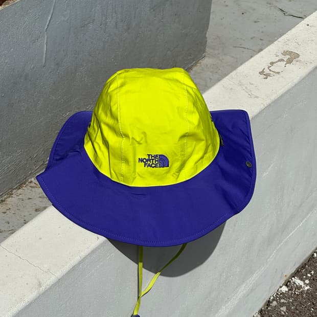 [M-L] 노스페이스 로고 형광 네이비 고어텍스 정글모 부니햇 모자