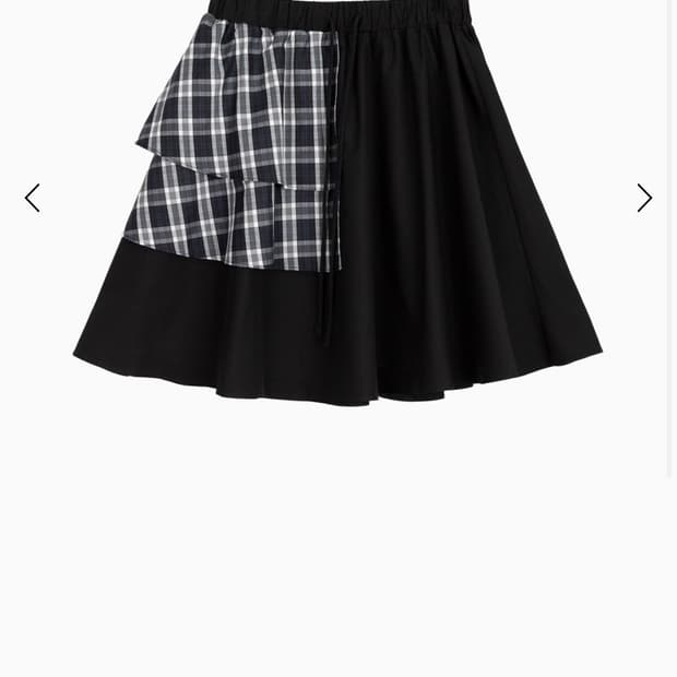 오헤시오 CANCAN COLORED SKIRT, BLACK CHECK