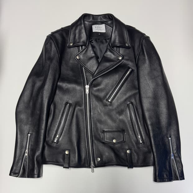 LOFI 로파이 리얼 양가죽 더블 라이더 자켓 XL