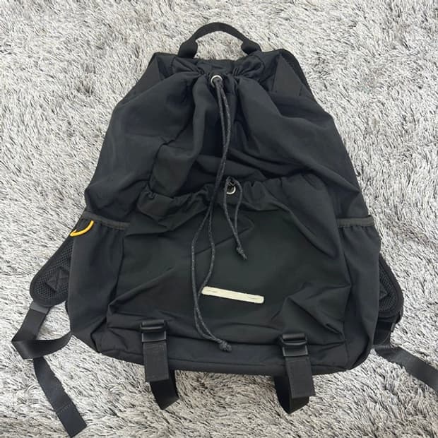 RAWROW 가벼운 나일론 공용 백팩 가방 검정 FREE