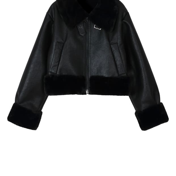 보헤미안서울 HIGH NECK SHORT MUSTANG IN BLACK