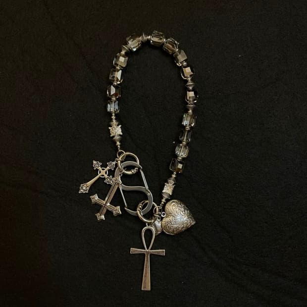 ✝️Gothic Cross- 딥 크리스탈 십자가 키링