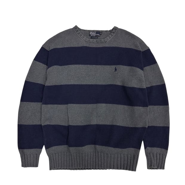 00s 폴로 코튼니트 스트라이프 (L)