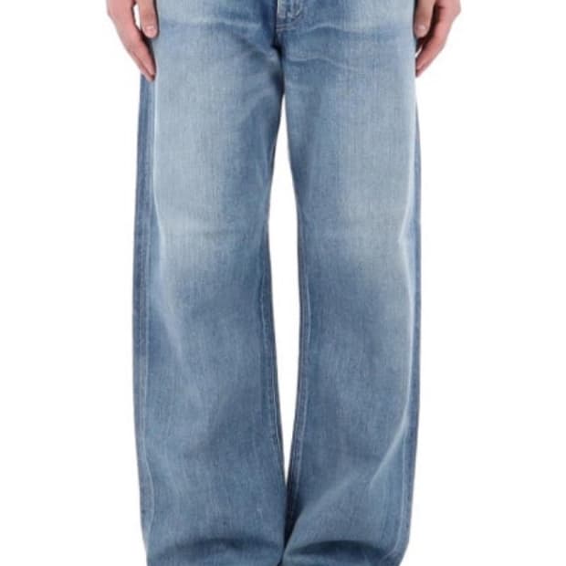 오라리 25ss셀비지 페이디드 라이트 인디고 플레어핏 데님팬츠