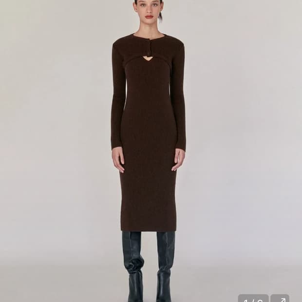 디어리쉬 니트 볼레로&슬리브리스 원피스 세트 55 (구매가 23만)