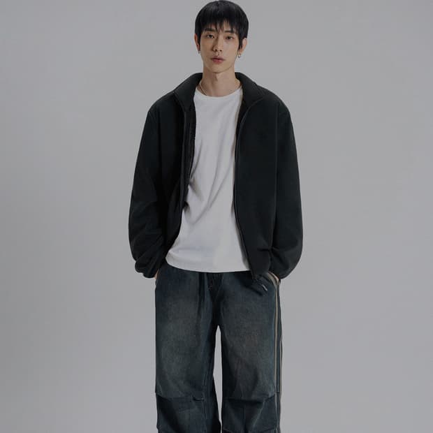 리메인세컨드 플리스 집업 xl