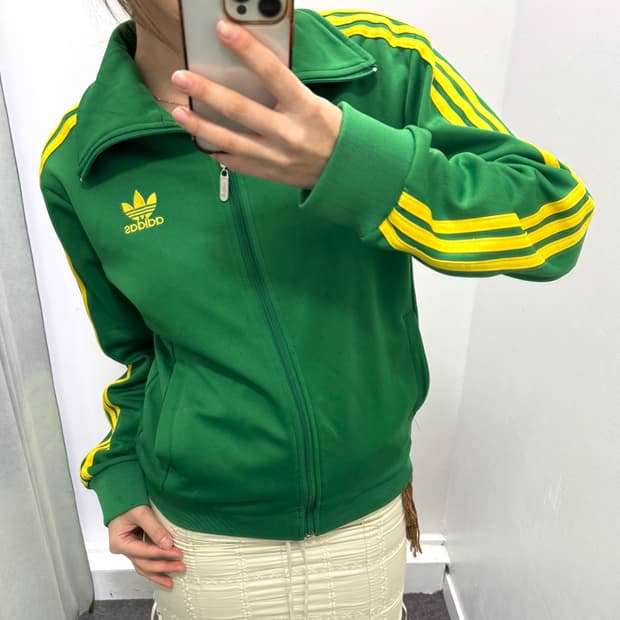 아디다스 그린 트랙탑 져지
