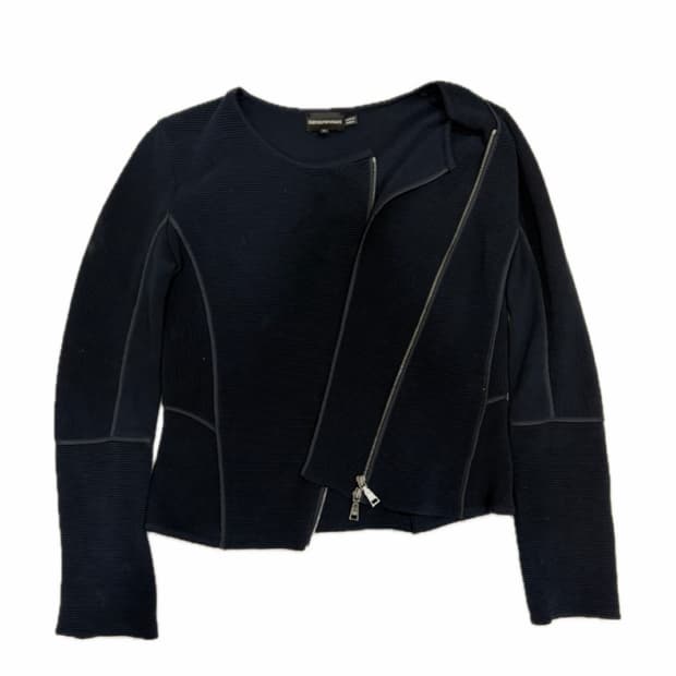 Emporio Armani Knit Biker Jacket