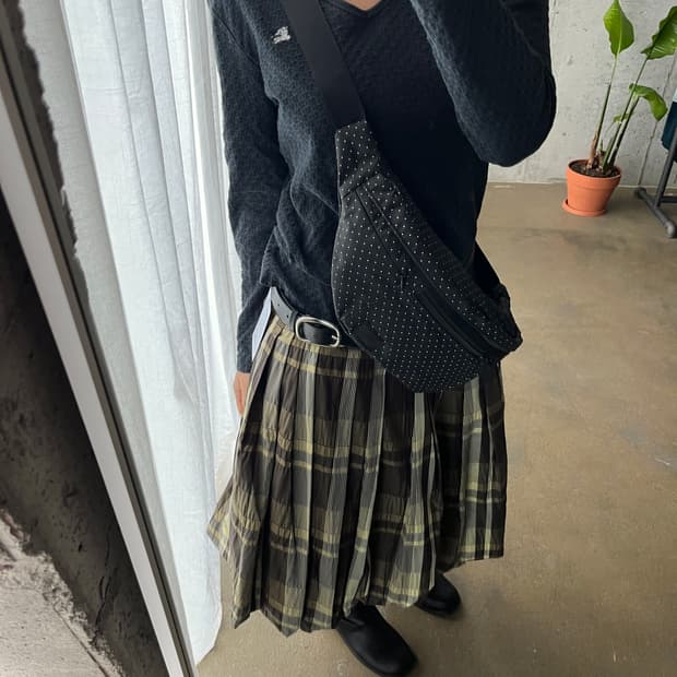 Porter 포터 도트 웨이스트백 블랙