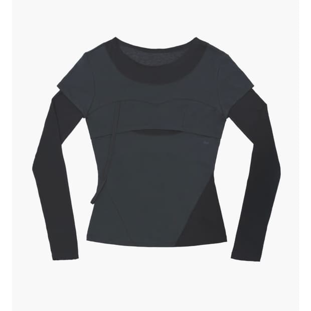 Layered Shoulder Strap Long Sleeves