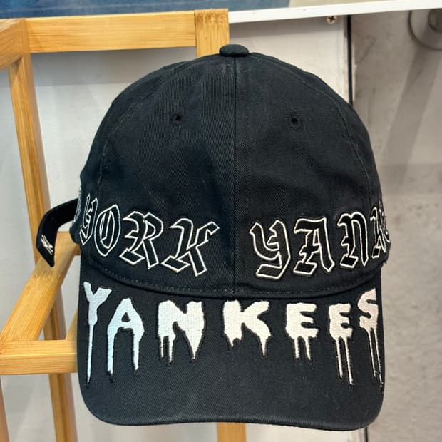 MLB 뉴욕 양키스 자수 로고 블랙 볼캡 OS